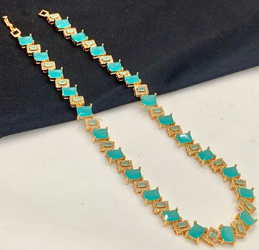Gold zircon stone bracelet AA50 - Image 2
