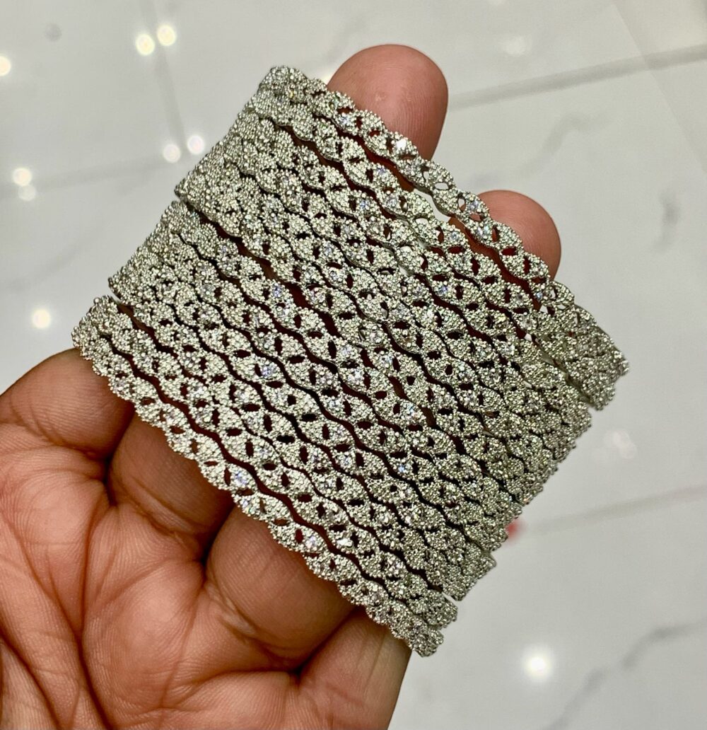 Silver Bangles Set