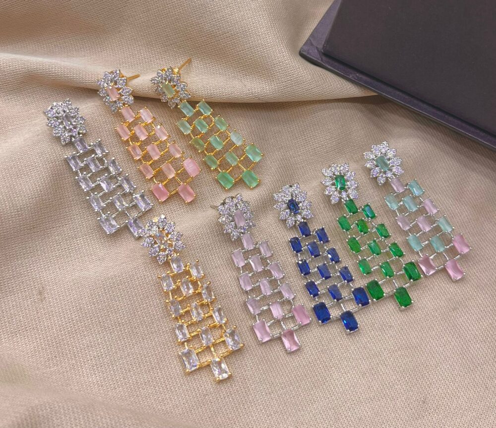 Zircon Stone Earings A100 - Image 2