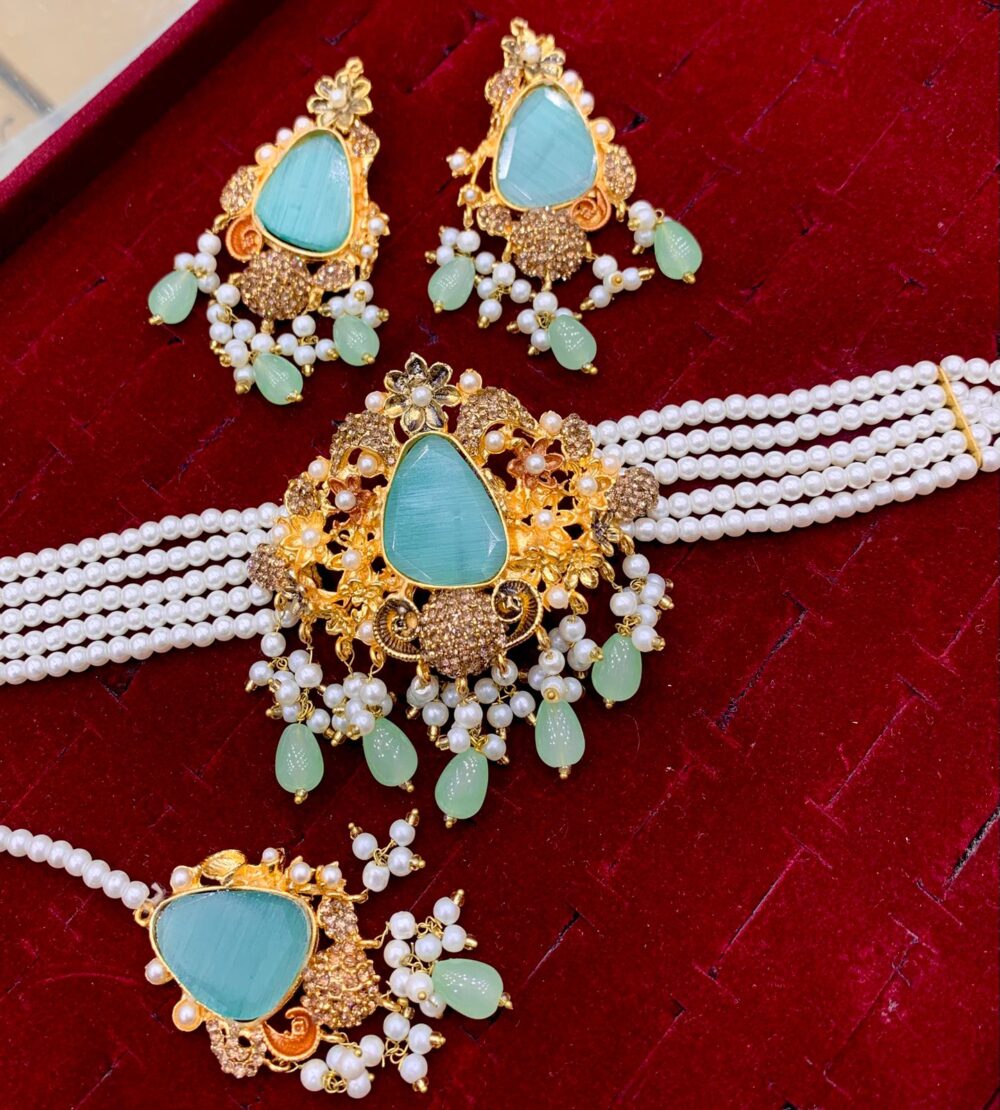 Zircon Stone Chokar Set AA50 - Image 5