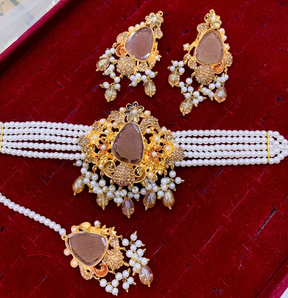 Zircon Stone Chokar Set AA50 - Image 4