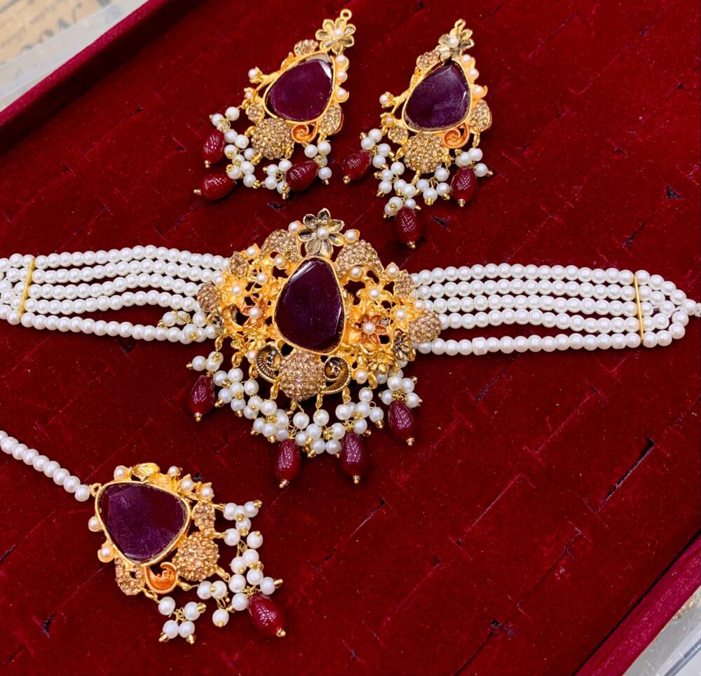 Zircon Stone Chokar Set AA50 - Image 3